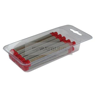 Q-Tech Airless Pencil Filter - Push In Red 10 Pack