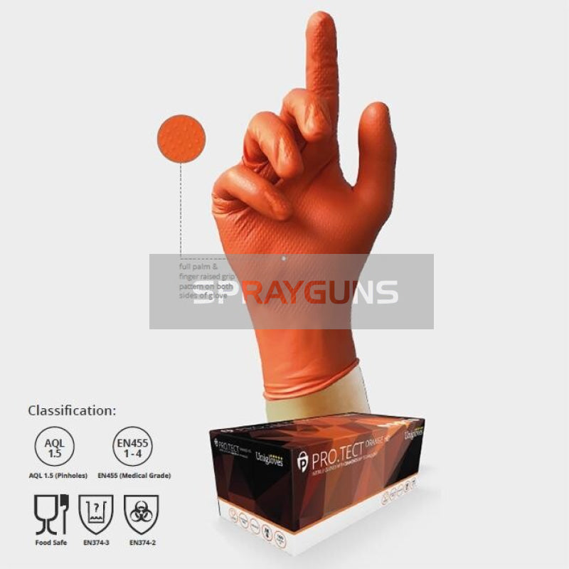 Unigloves Protect Hd Ga0054 Nitrile Gloves Powder Free Large - Box 100