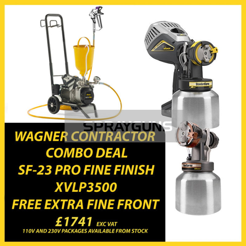 Wagner SF23 Pro Fine Finish + FC3500 110v Airless Sprayers Bundle