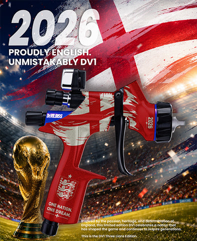 DeVilbiss DV1 Clear Spray Gun 2026 World Cup England Edition