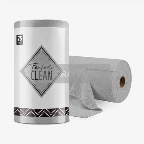 Cartec Fantasticlean Grey Microfibre Cloth Roll 75 Pcs - 3 Roll and Mount Kit