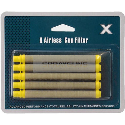 X Type Airless Pencil Filter Yellow 5 Pack Push In Design