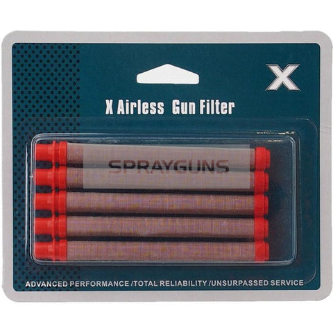 X Type Airless Pencil Filter Red 5 Pack Push In Design